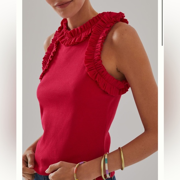 Anthropologie Tops - Anthropologie brand Porridge pink tank top size xs